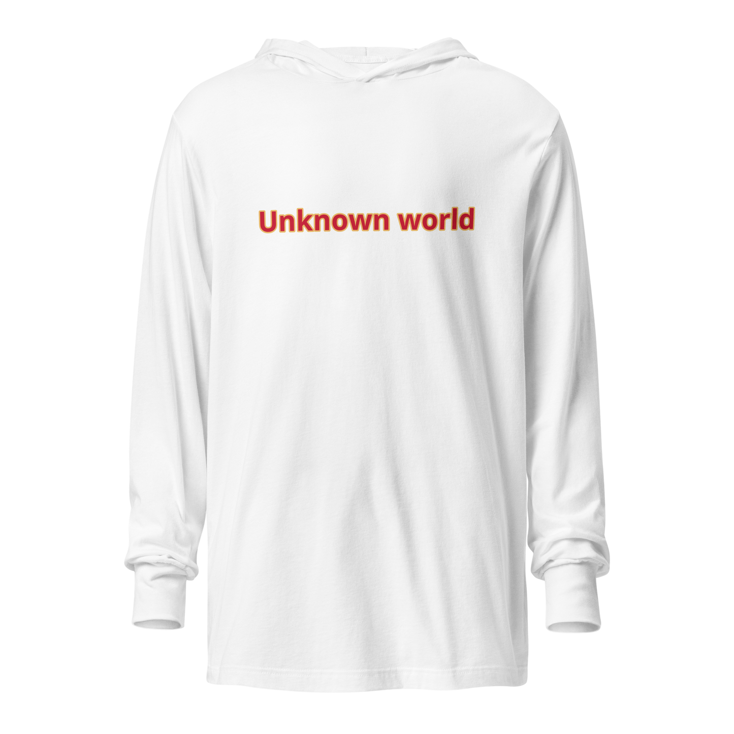 Hooded long-sleeve tee unknown world