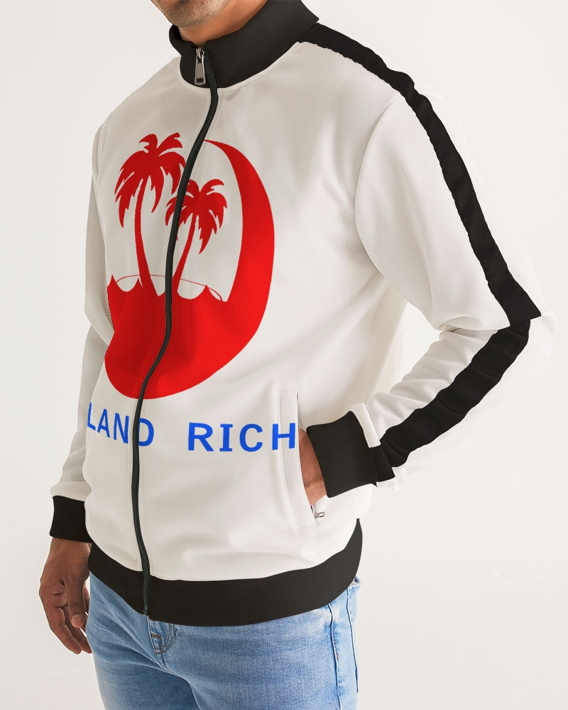 islandrich freedom Men's Stripe-Sleeve Track Jacket
