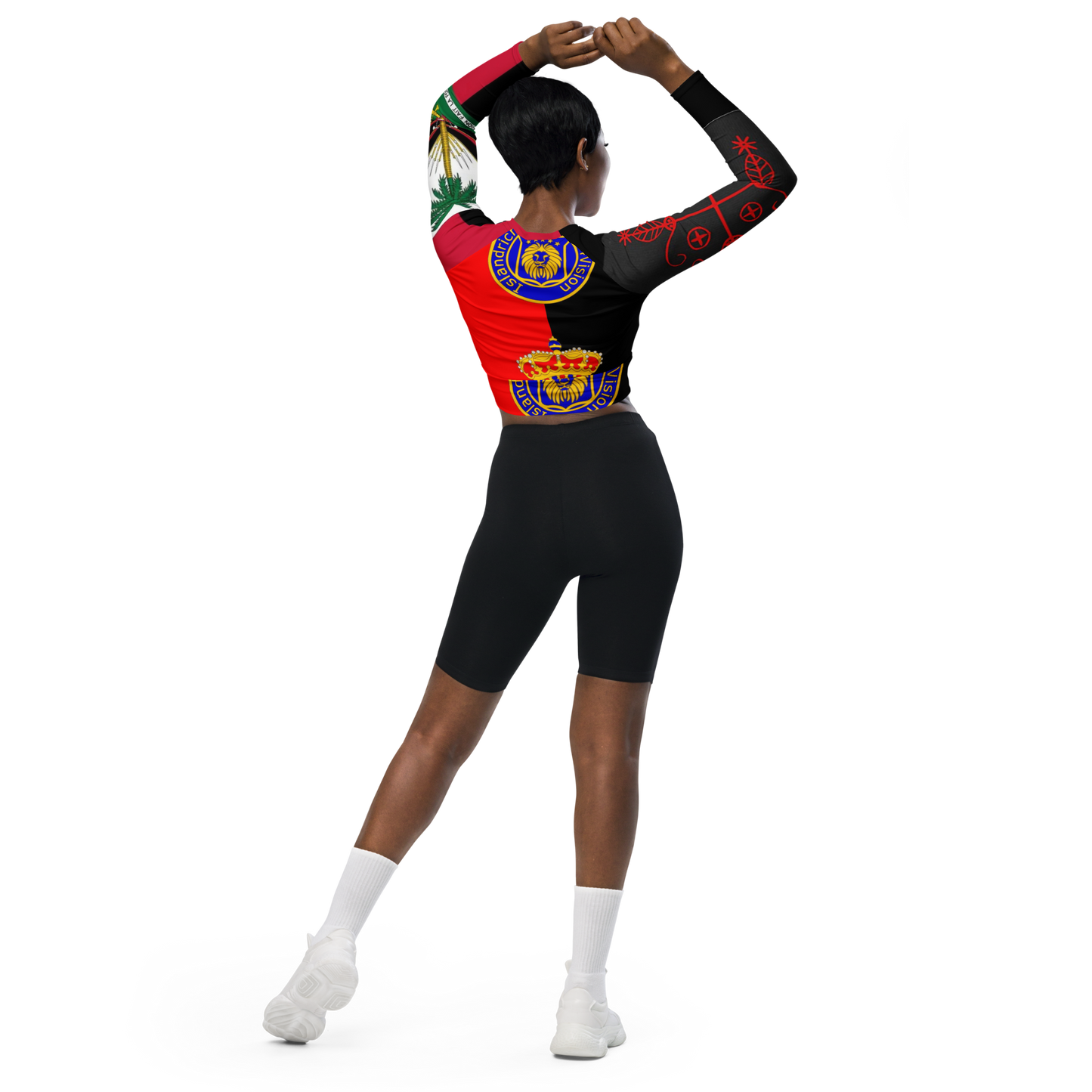Rich Vodou Recycled long-sleeve crop top